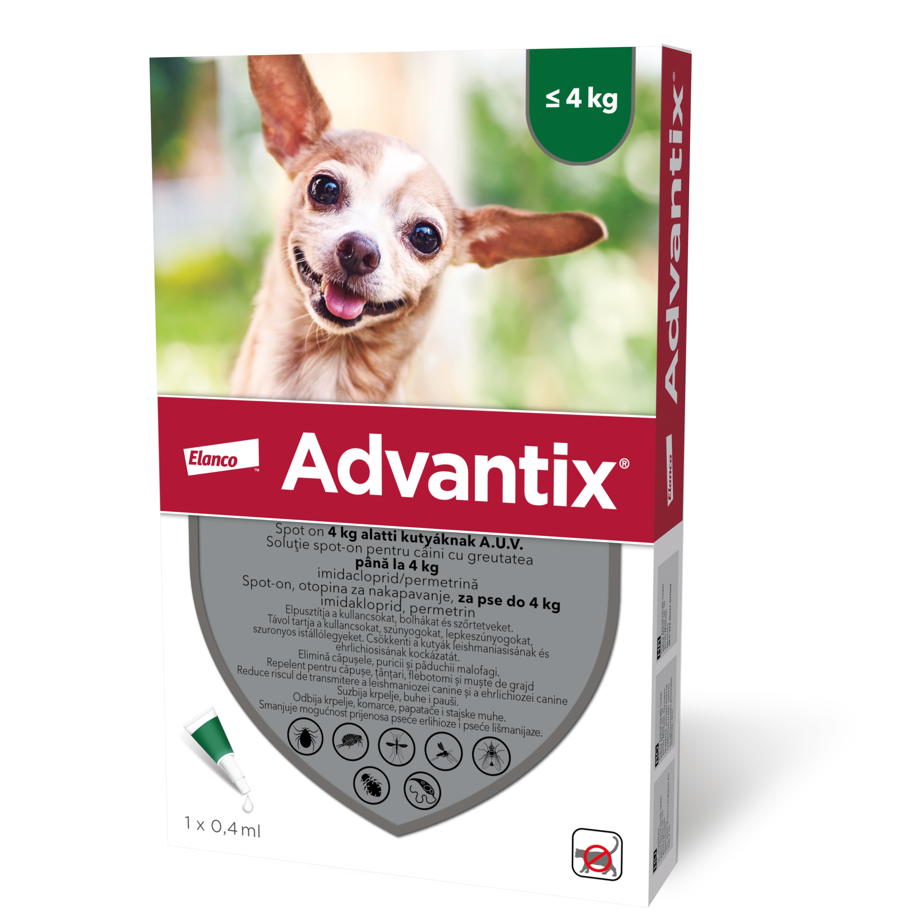 Advantix 40 0-4kg 0.4ml pip. 1/24 psi