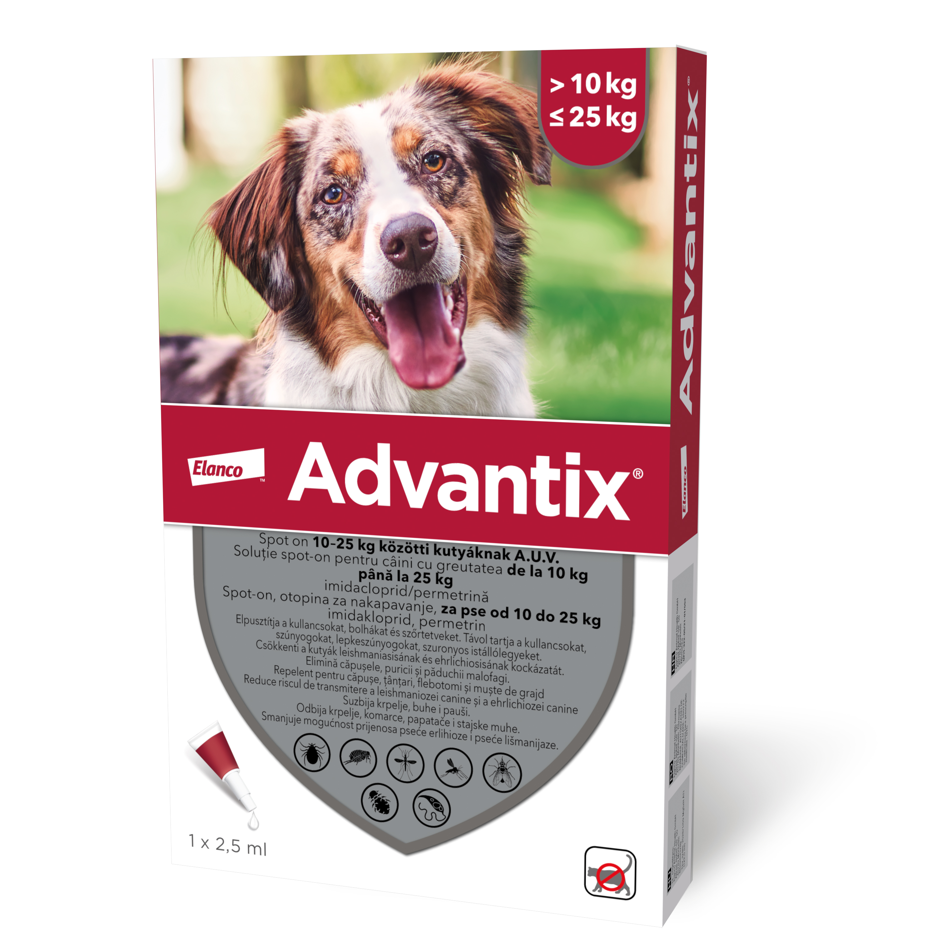Advantix 250 10-25kg 2.5ml pip.1/24 psi