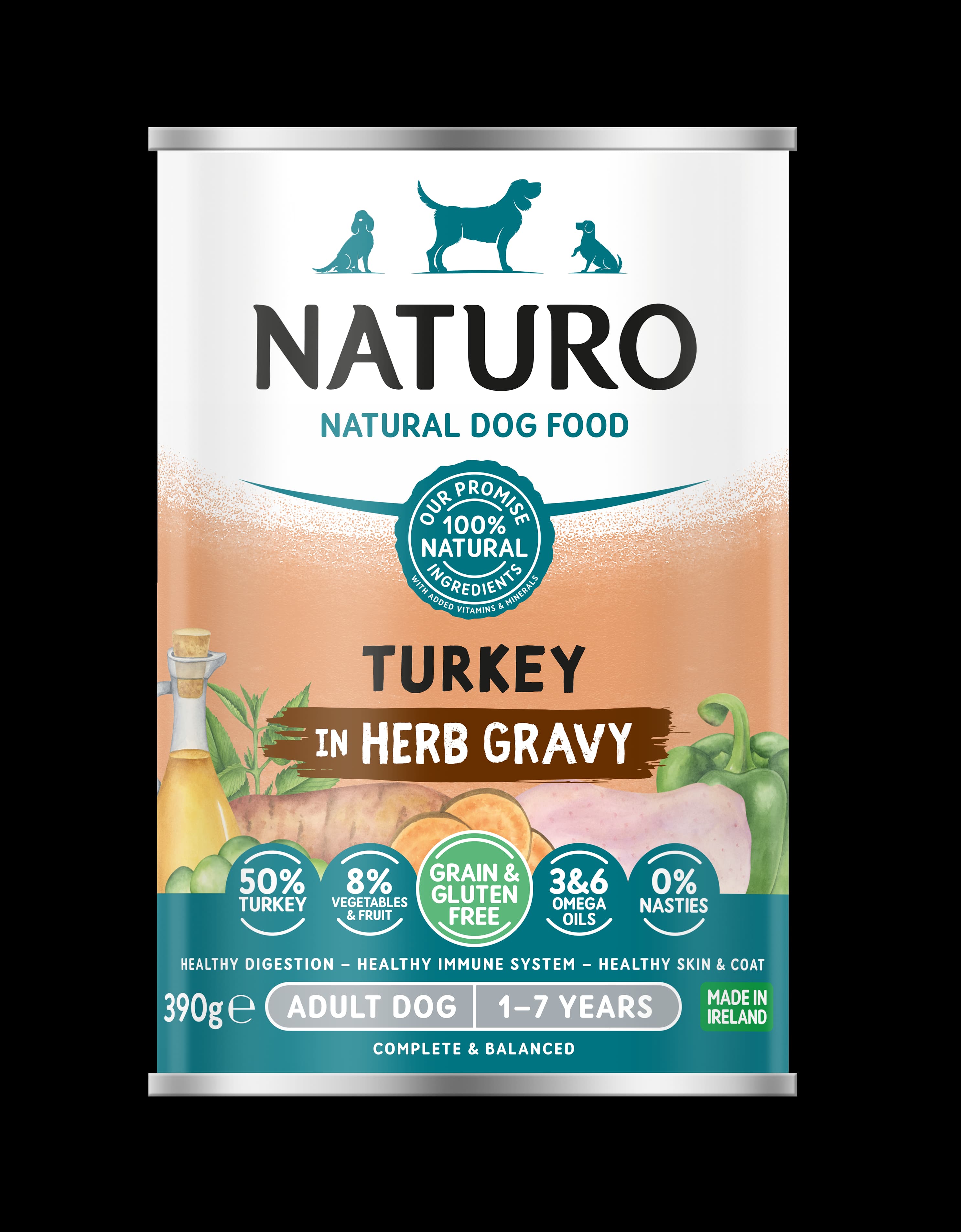 Naturo Grain&Gluten Free 390g pura 1/12