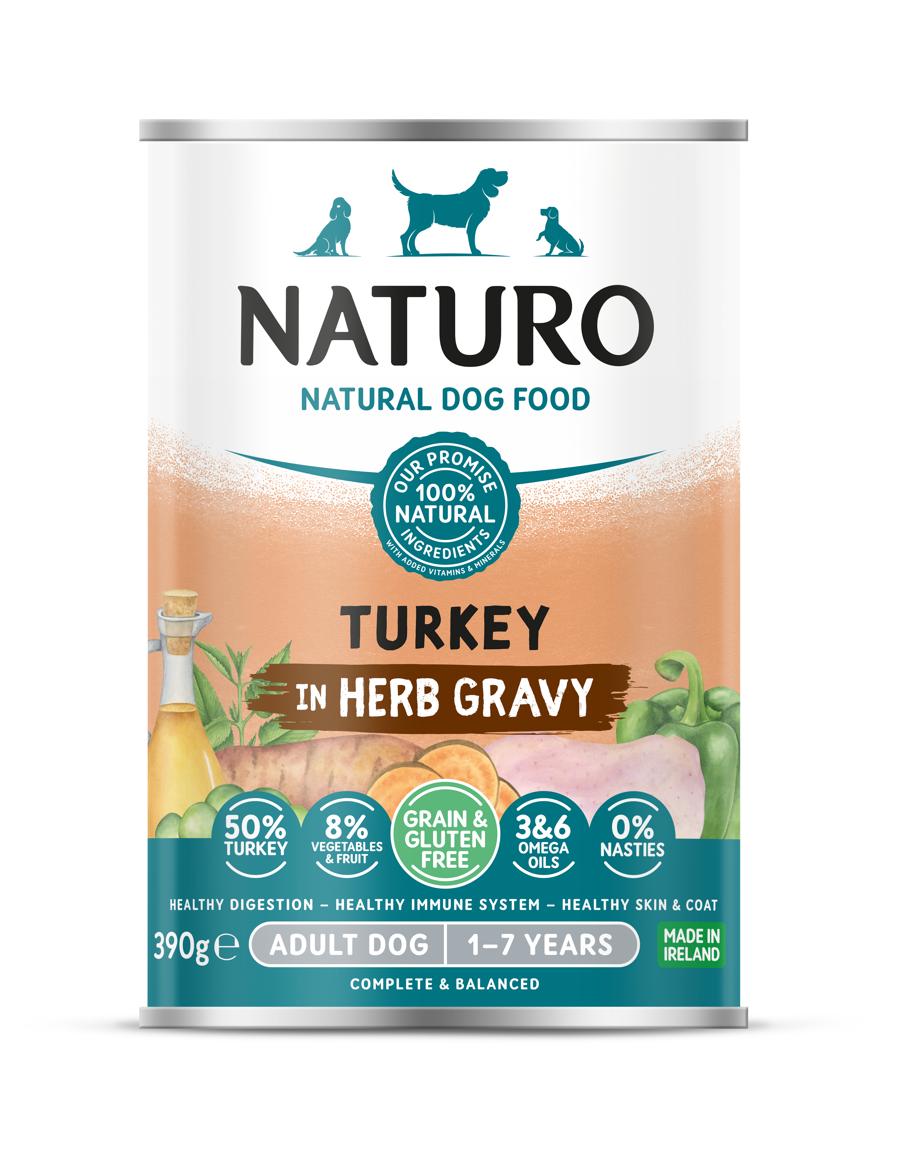 Naturo Grain&Gluten Free 390g pura 1/12