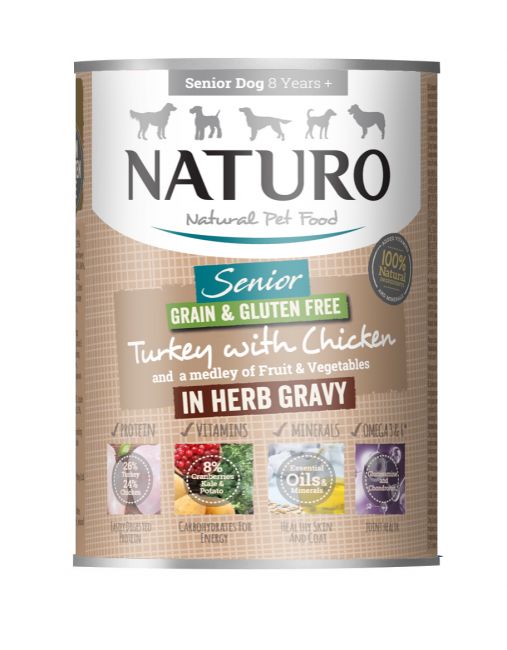 Naturo Grain&Gluten Free 390g Senior pura/pile