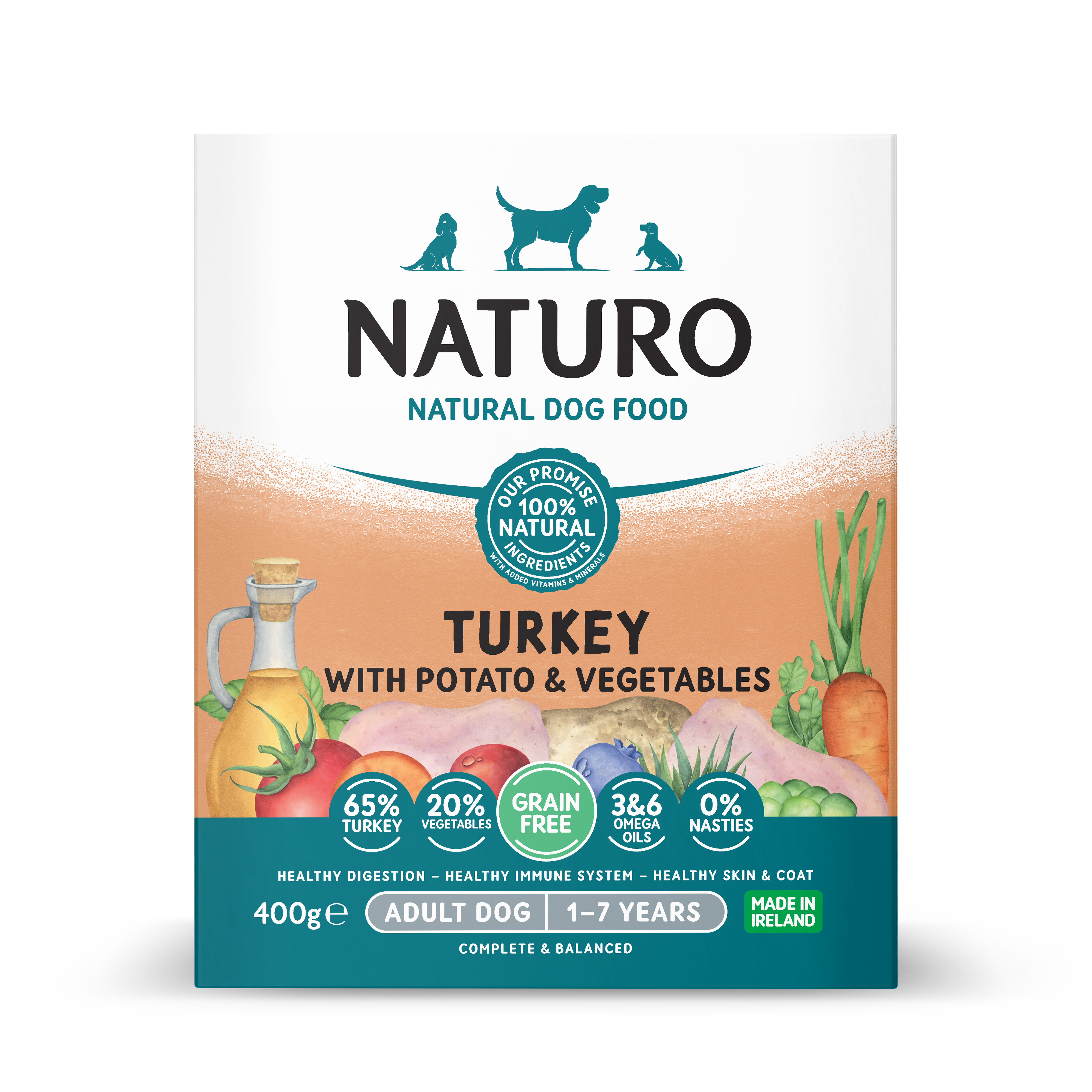 Naturo pašteta 400g pura/krumpir/povrće GF 1/7