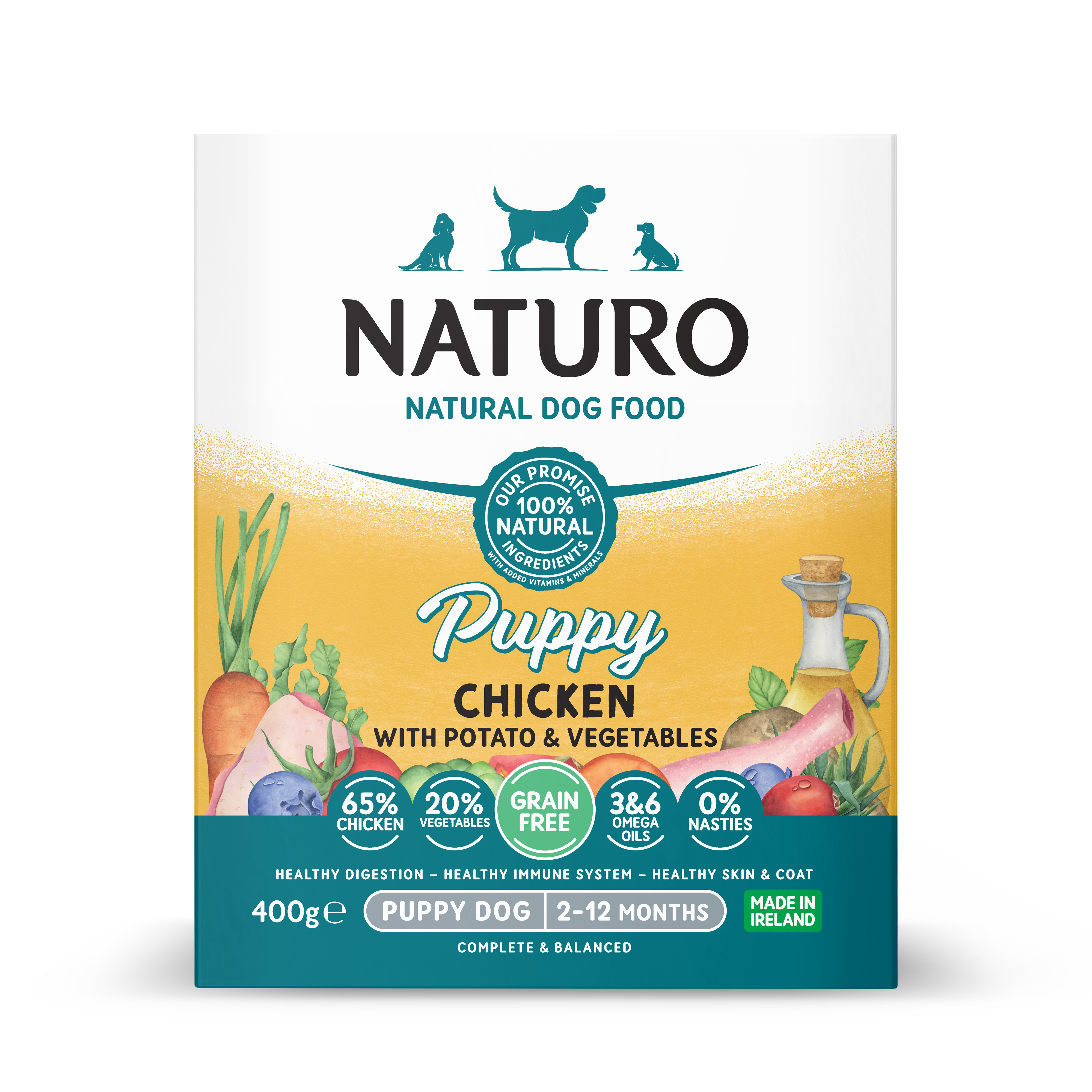 Naturo pašteta 400g Puppy pile/krump/pov GF 1/7