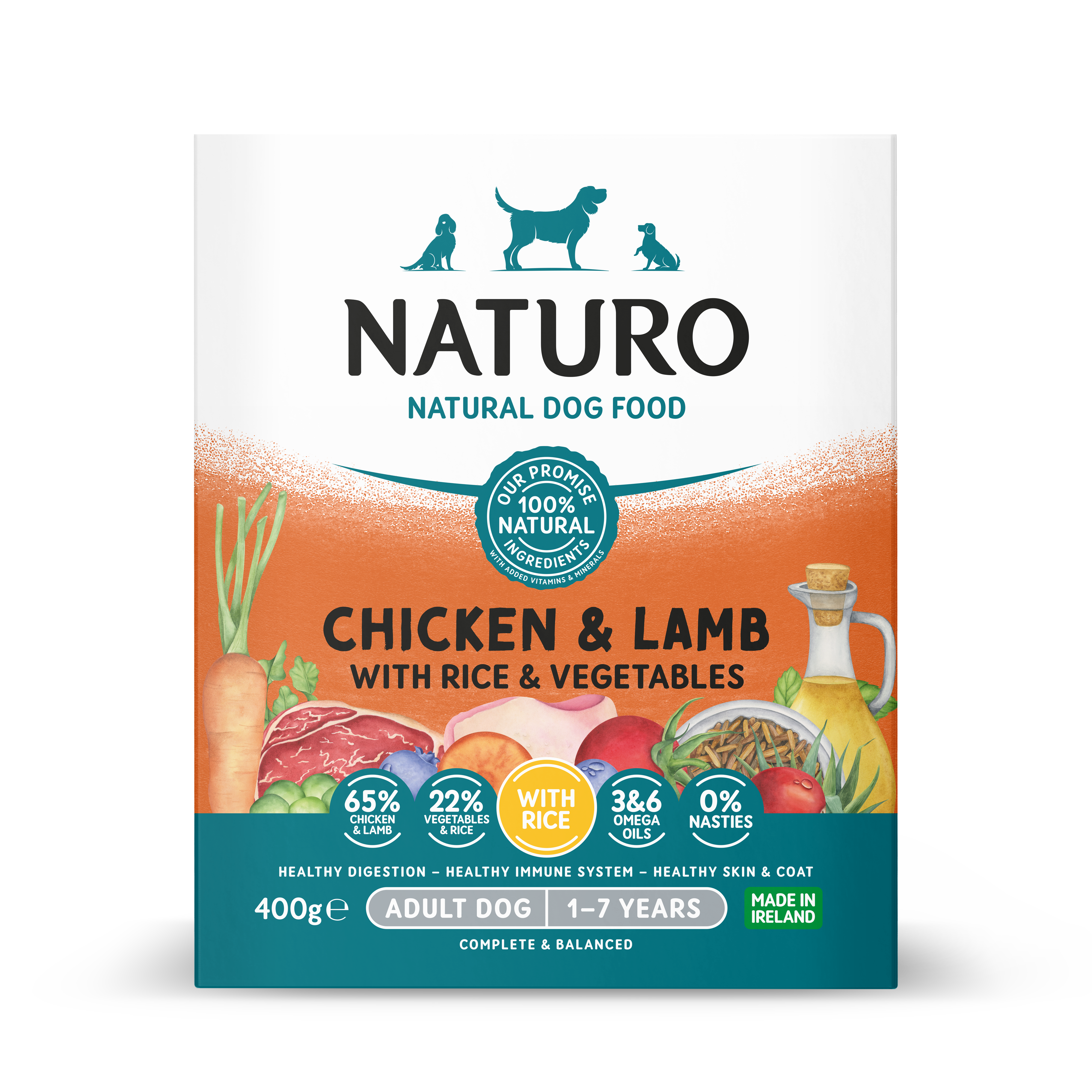 Naturo pašteta 400g pile/janje/riža 1/7