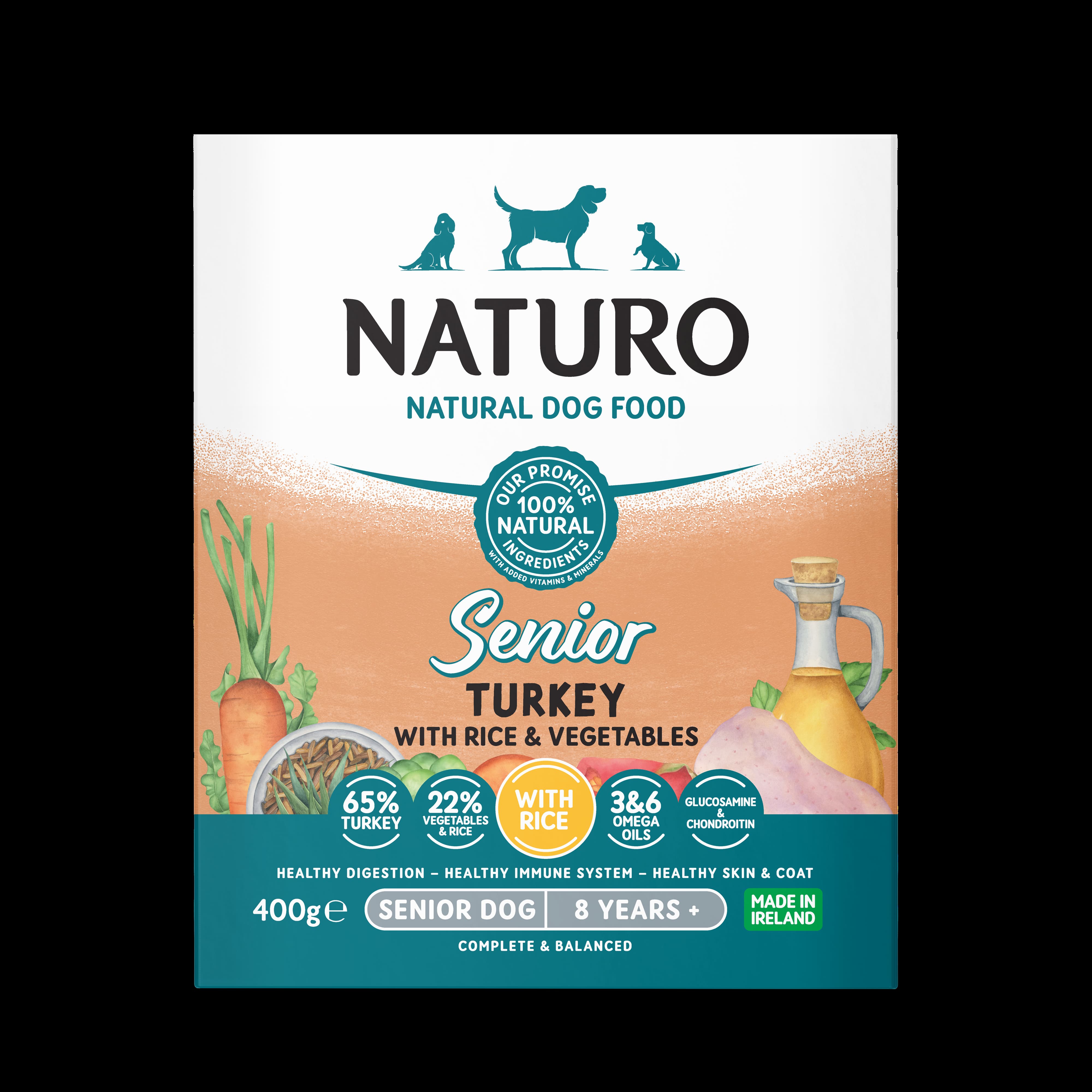 Naturo pašteta 400g Senior pura/riža/povrće 1/7