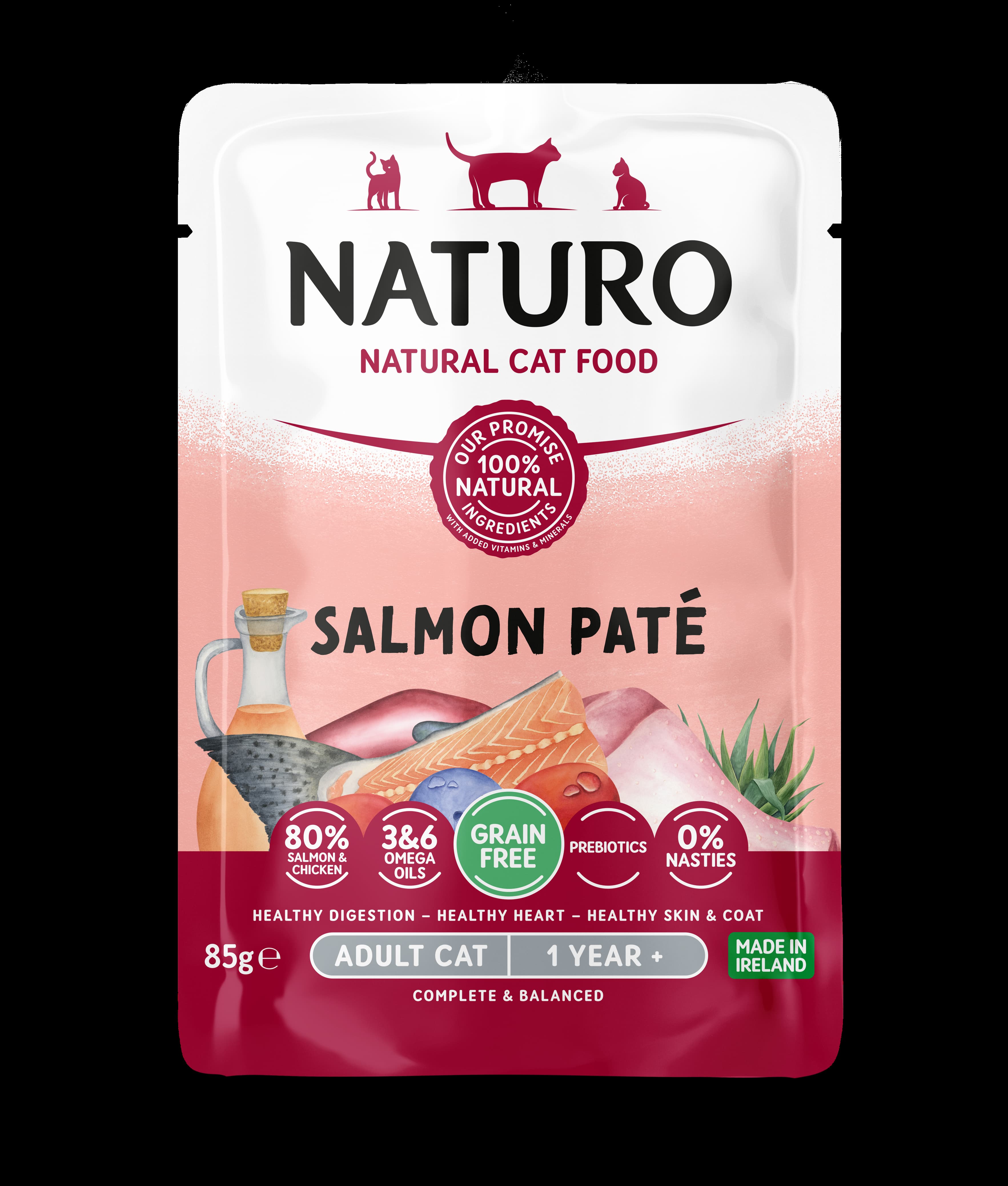 Naturo Cat vreć. 85g losos paté 1/12