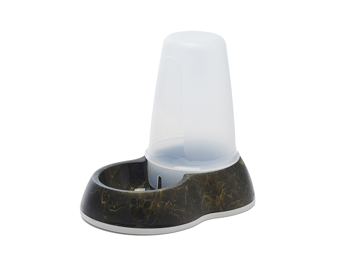 Posuda Plastična Loop voda 1.5l Marble black gold