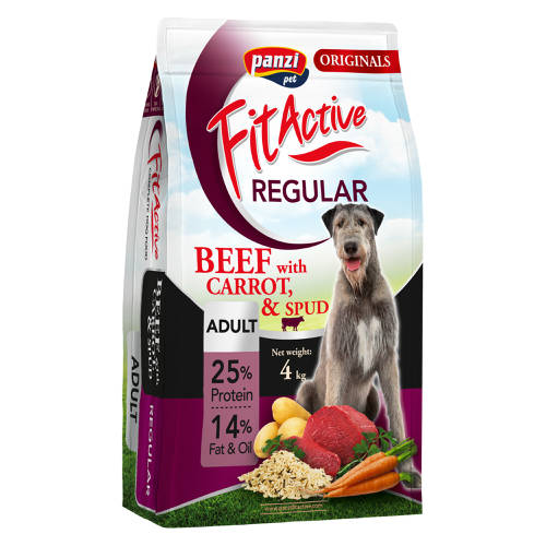 Panzi dry Fit-Active dog 4kg Adult govedina/mrkva/krumpir