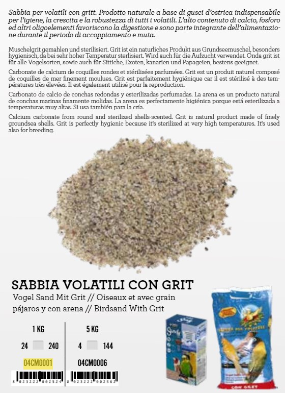 Pijesak ptice 1kg s mineralima Croci