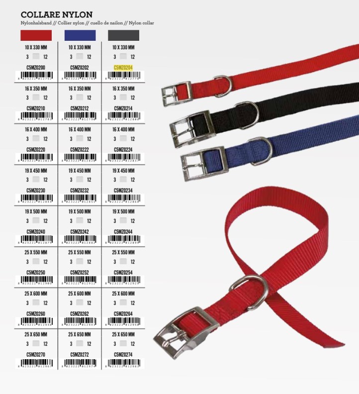 OGRLICA NYLON 10x330mm CRVENA metalna kopča