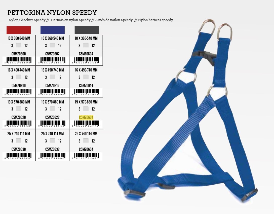 Ham Nylon Speedy S 10mm 36-54cm CRVENI