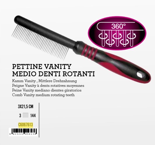 Češalj Vanity 3x21.5 rotirajući zubi xT