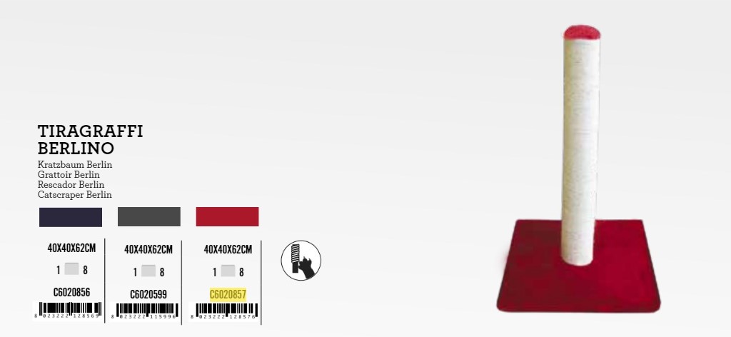 Grebalica 62x40x40cm BERLIN Siva