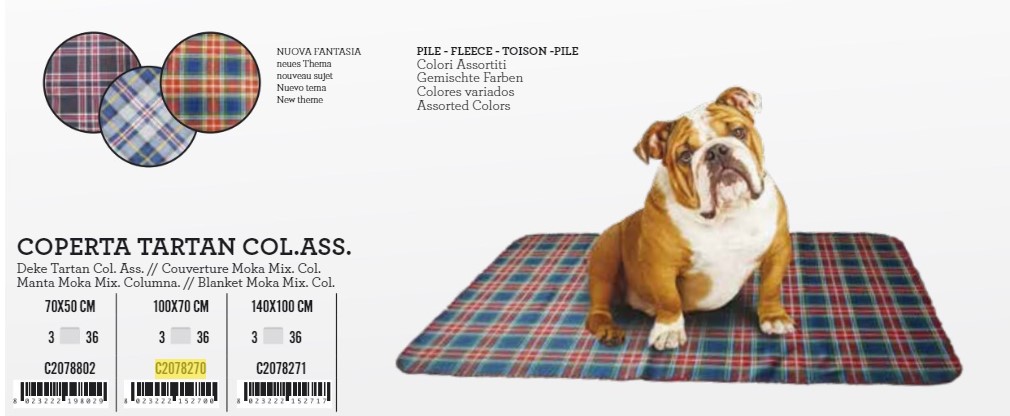 Ležaj 100x70 Dekica Tartan