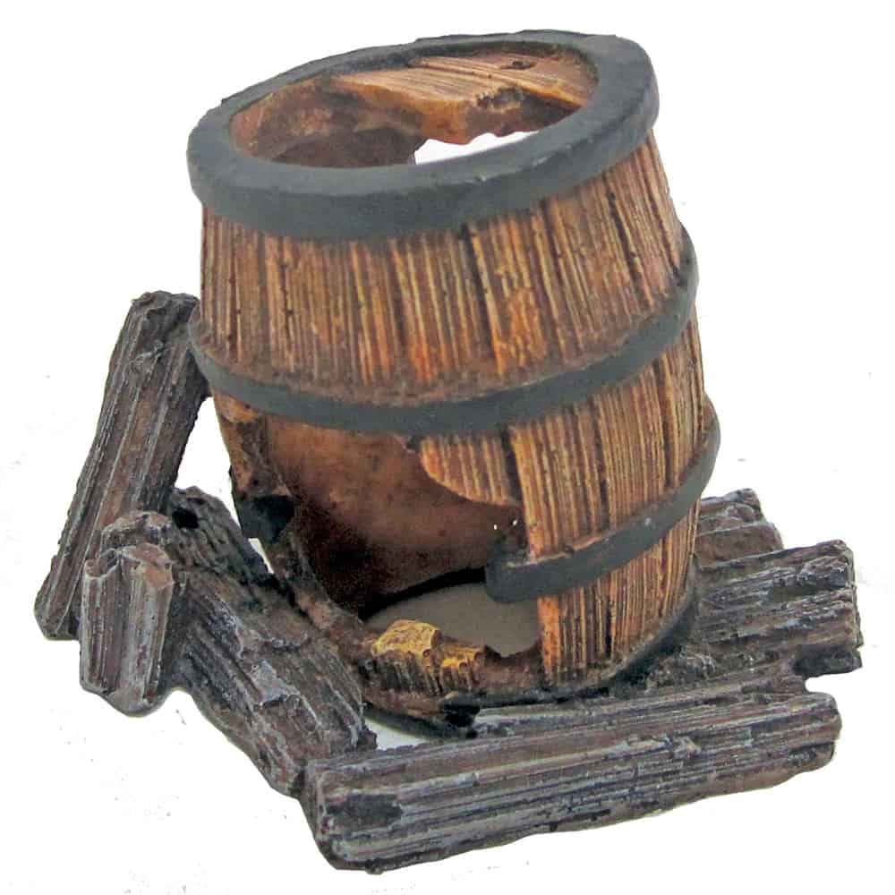 Akvarijski Ukras Bačva s rupom 8,7x6x6,5cm Amtra