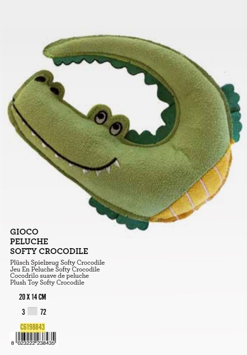 Igračka za Pse pliš Krokodil 20x14cm