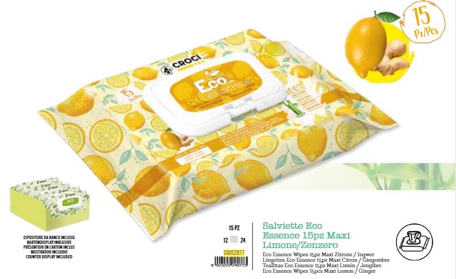 Gills vlažne maramice ECO 15 kom. Maxi Limun/đumbir