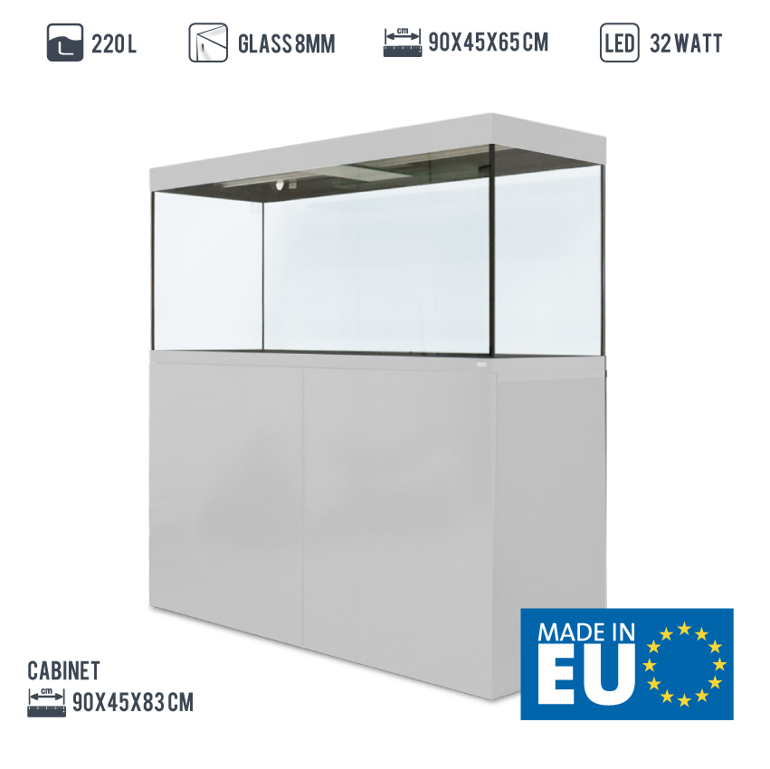 Amtra akvarij ALUX 220 LED sivi 90x45x65cm