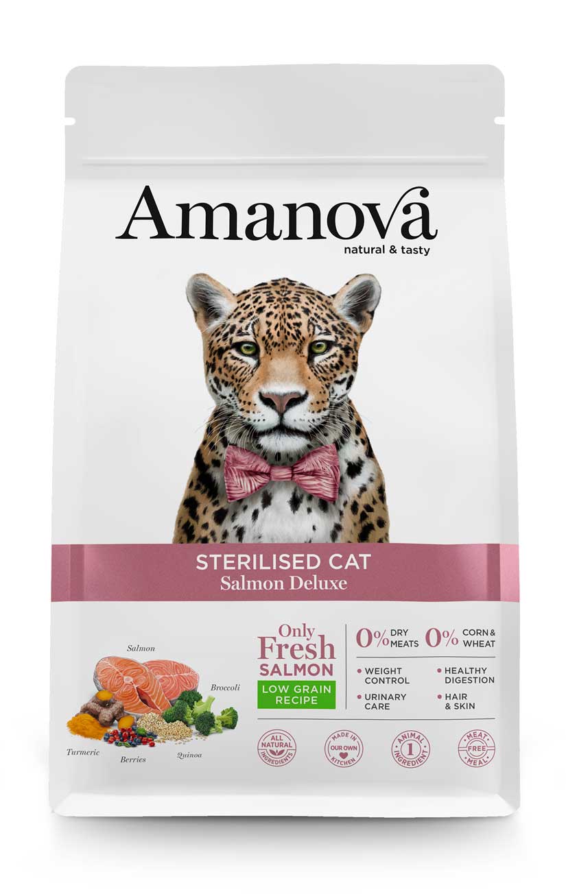 Amanova cat adult Sterilised Deluxe losos 300g