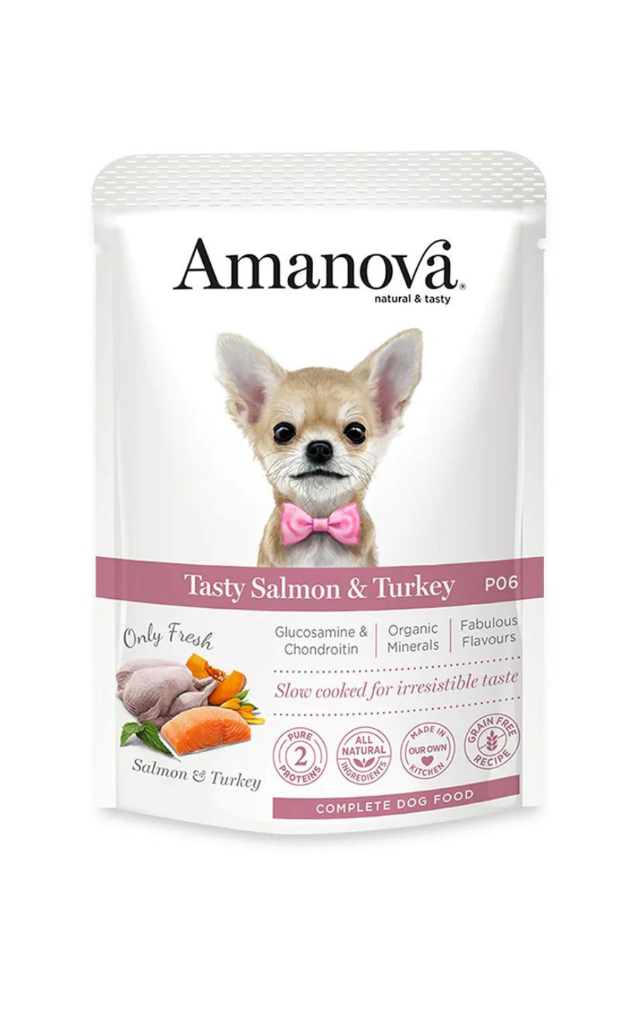 Amanova dog 100g Tasty losos/pura 1/12