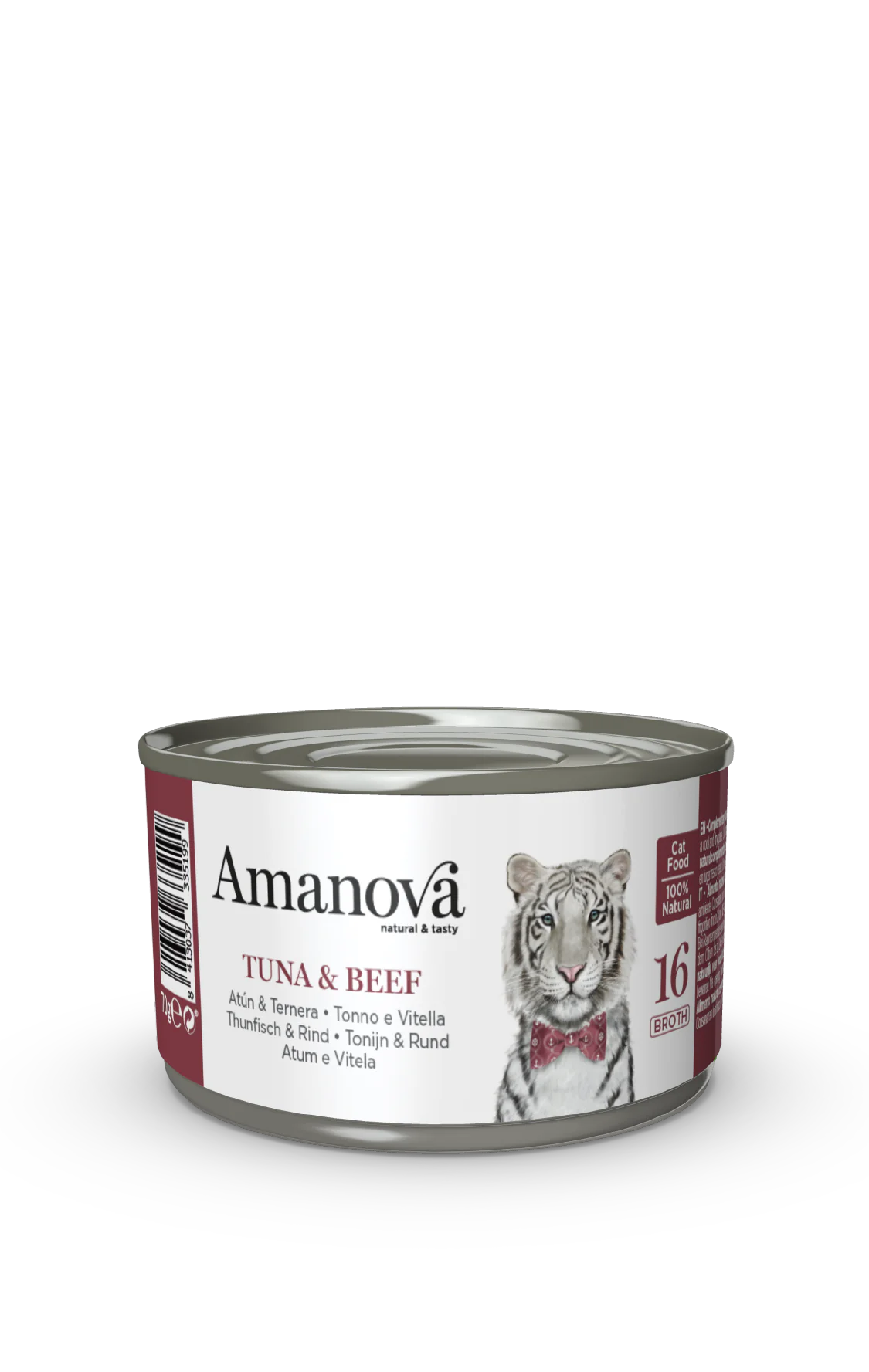 Amanova cat adult konz. 70g tuna/goved. u bujonu