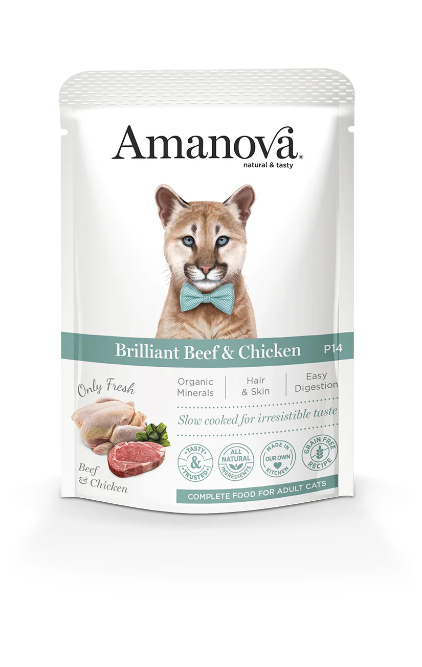 Amanova cat 85g adult Brilliant govedina/pile 1/12