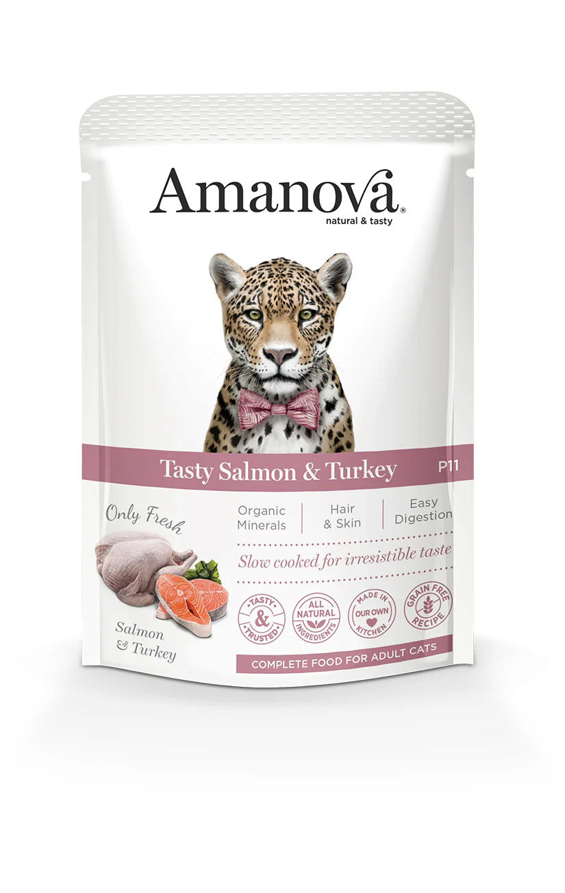 Amanova cat 85g adult Tasty losos/pura 1/12