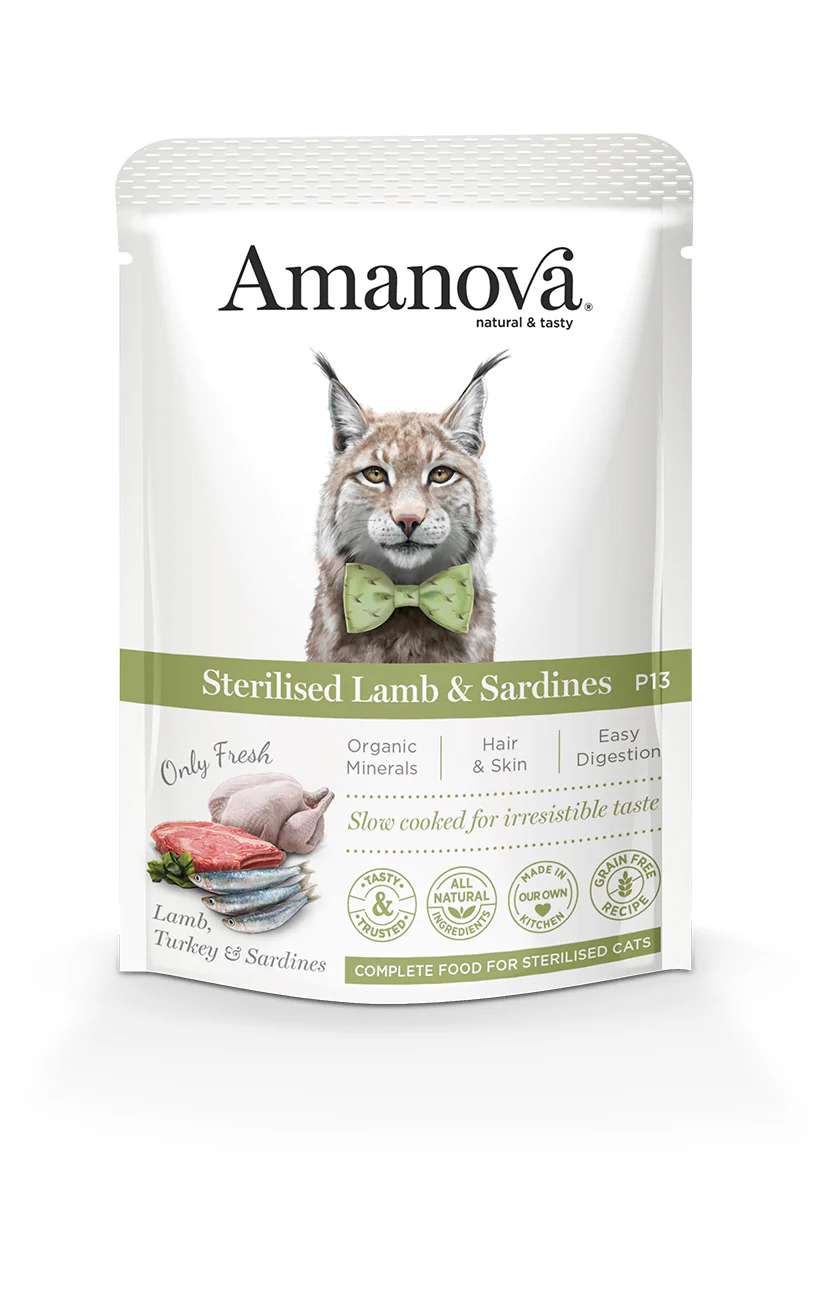 Amanova cat 85g adult Sterilised janje/srdela 1/12