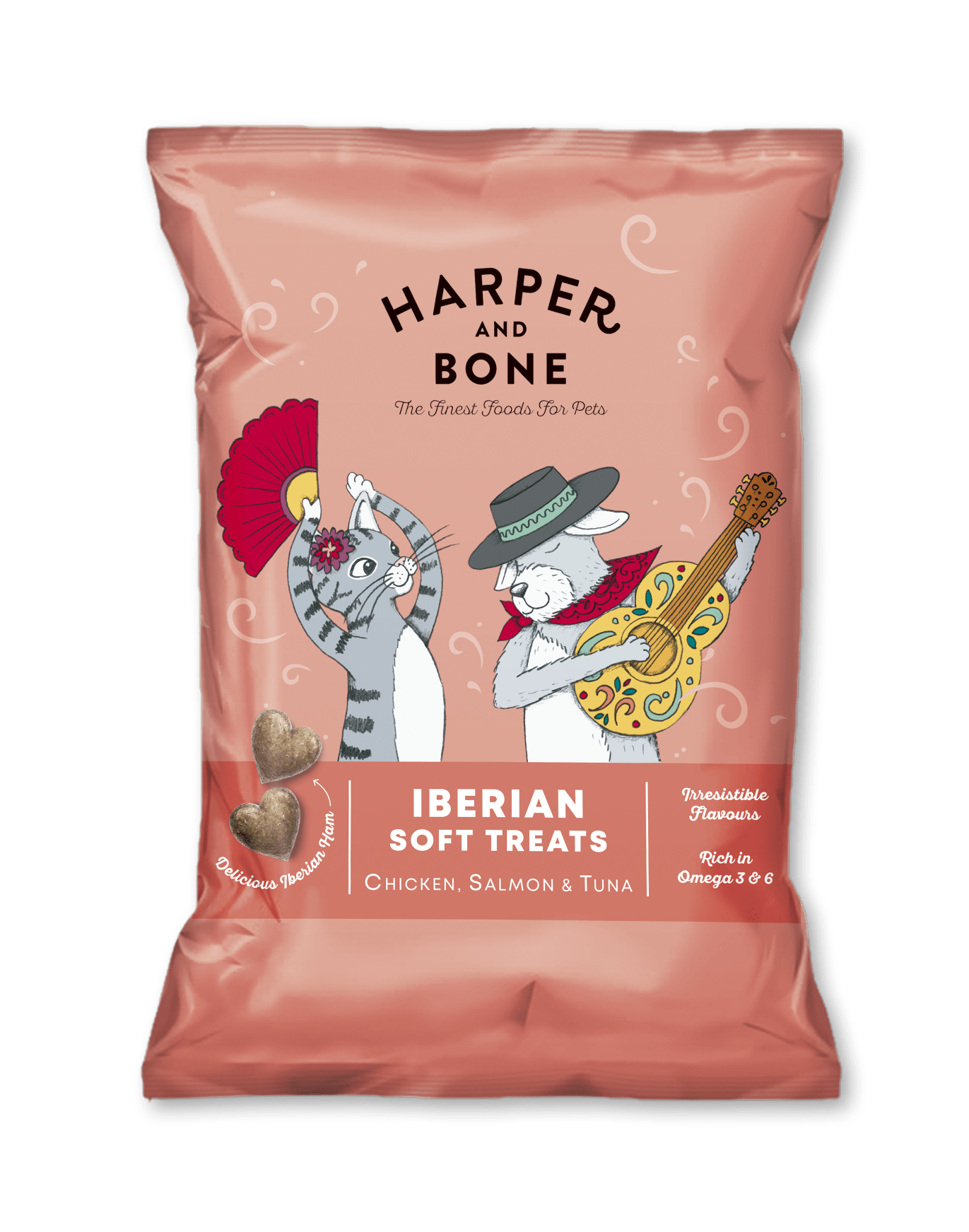 Poslastica za pse i mace H&B Iberian pile/losos/tuna 90g