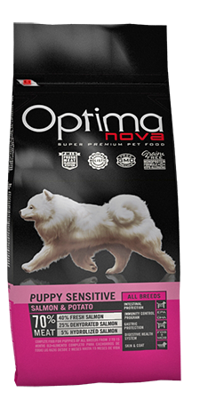 Optimanova dog puppy medium Losos/krumpir 2kg GF