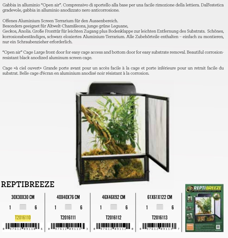 ZooMed Terarij Reptibreeze 46x46x92cm